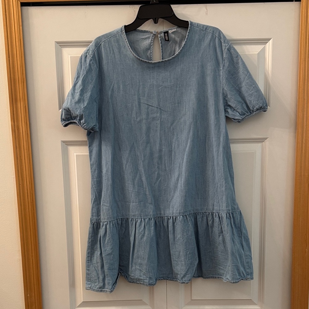 H&M Light Blue Denim Dress